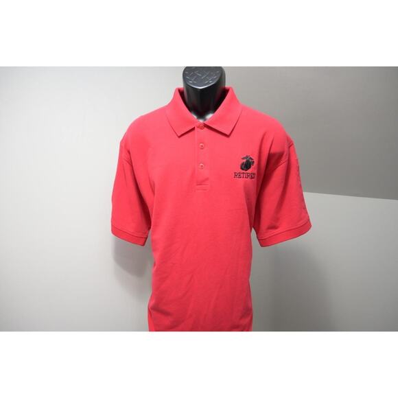 5.11 Tactical Polo Shirt Red Retired Marine Performance Cotton Mens Size XL - Picture 3 of 7
